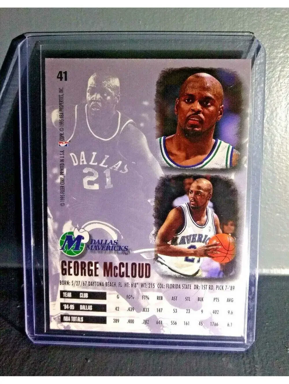 1995-96 George McCloud Fleer Ultra #41 Basketball Card
